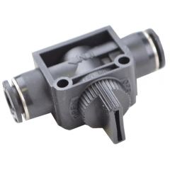 RJS UNION HAND VALVE FOR 3/8" OD PNEU TUBING VENTED TYPE