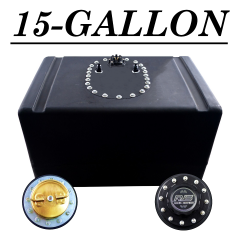 15 GALLON FUEL CELL CIRCLE TRACK W/FUEL SENDER 0Ω - 90Ω - TOP FEED